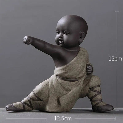 Kung Fu Monk Decor Statue Figurines