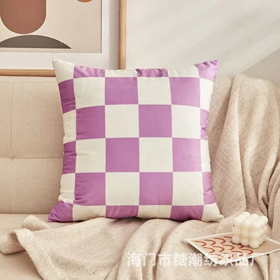 Nordic Plaid Pillow Cover