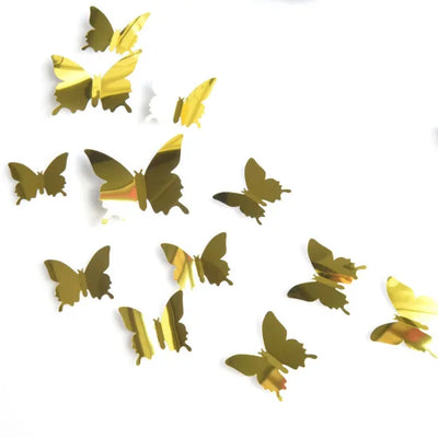 Mirror Wall 3D Butterflies Decal Sticker