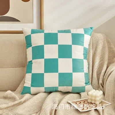 Nordic Plaid Pillow Cover